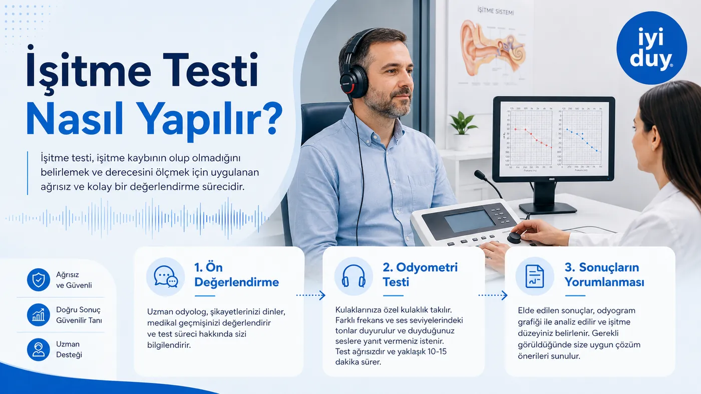 İşitme testi nasıl yapılır adımları ve saf ses odyometri kabini incelemesi